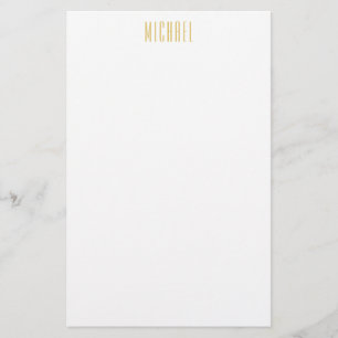 Gold Colour Professional Trendy Minimalist Name Stationery