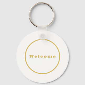 Gold Colour Welcome Party Minimalist Professional Key Ring