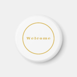 Gold Colour Welcome Party Minimalist Professional Magnet