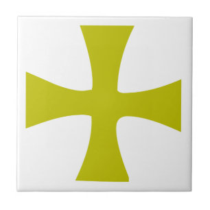 Gold Coloured Byzantine Cross Tile