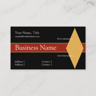 Gold Coloured Diamond Modern Business Cards