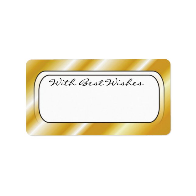 Gold Coloured Gift Tags - Best wishes (Front)