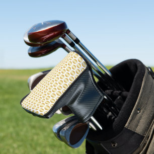 Gold Coloured Polka Dot Design Golf Head Cover