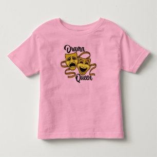 Gold Comedy And Tragedy Theatre Masks Drama Queen Toddler T-Shirt