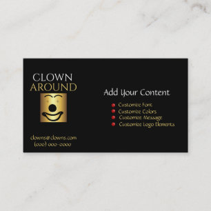 Gold Comedy Logos Abstract Template Business Card