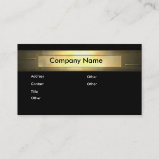 GOLD COMPANY BUSINESS CARD