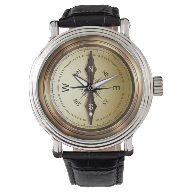 Gold Compass Watch (Front)