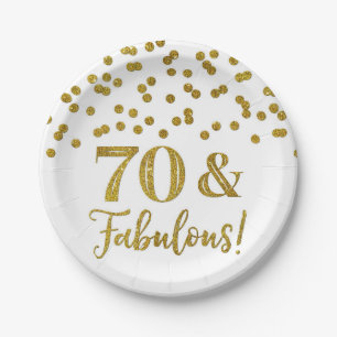 Gold Confetti 70 and Fabulous Paper Plate