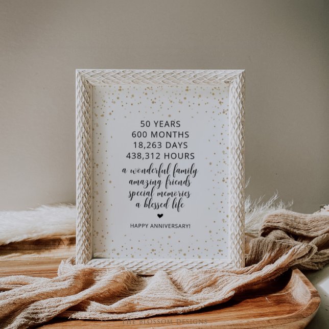 Gold Confetti Anniversary Sign - GAC18 (Gold Confetti Anniversary Sign)