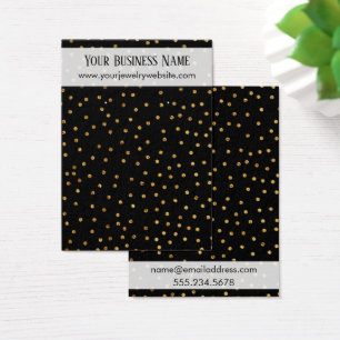 Gold Confetti & Black Earring Holder Display Cards