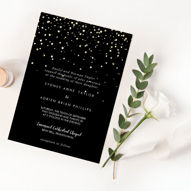 Gold Confetti|Black Traditional Wedding Real Gold (Creator Uploaded)