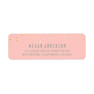 Gold Confetti Blush Pink Wedding