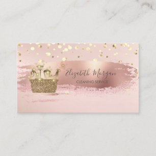 Gold Confetti,Brush Stroke Glitter Cleaning Tools Business Card