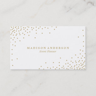Gold Confetti Business Cards