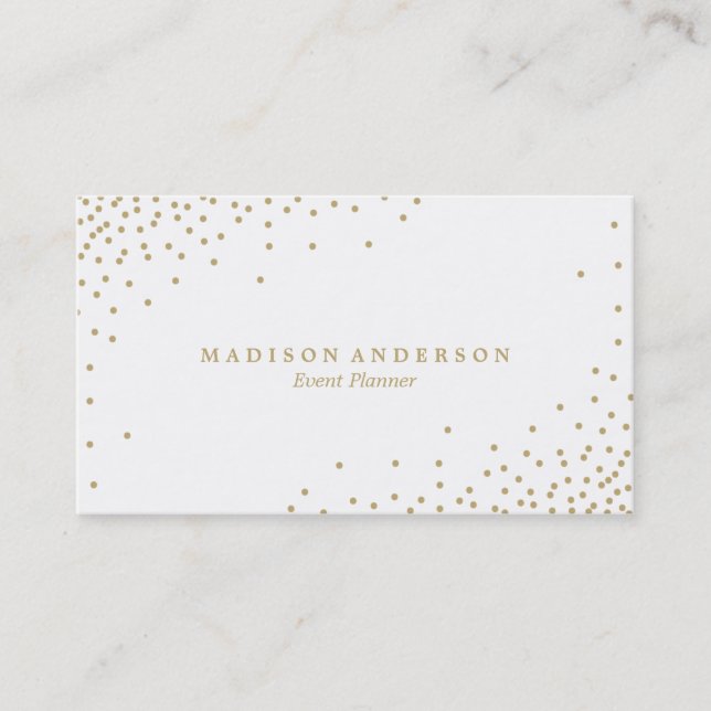 Gold Confetti | Business Cards (Front)