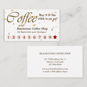 Gold Confetti Coffee Loyalty