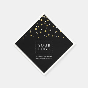 Gold Confetti Custom Business Promotional Logo Napkin