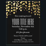 Gold Confetti Dots Elegant Glam Event Flyer Poster<br><div class="desc">Gold Confetti Dots Elegant Glam Event Flyer Poster.</div>