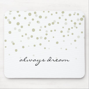 Gold Confetti Dream Mouse Mat