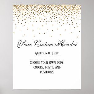 Gold Confetti Elegant Do It Yourself Wedding Sign