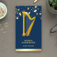 Gold Confetti Elegant Harp Professional Harpist