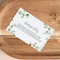 Gold Confetti Eucalyptus Baby Shower Book Request