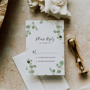 Gold Confetti Eucalyptus Foliage RSVP