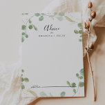 Gold Confetti Eucalyptus Foliage Wedding  Advice Card<br><div class="desc">This gold confetti eucalyptus foliage wedding advice card is perfect for a rustic wedding. The design features watercolor eucalyptus green foliage with gold confetti. These cards are perfect for a wedding, bridal shower, baby shower, graduation party & more. Personalise the cards with the names of the bride and groom, parents-to-be...</div>