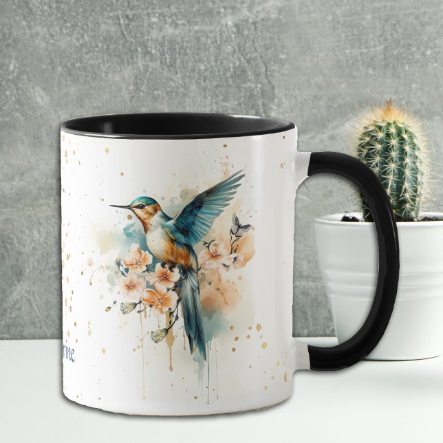 Gold Confetti Fantasy Hummingbird Mug (Creator Uploaded)