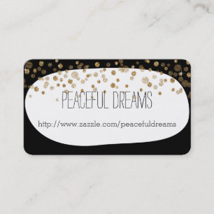 Gold Confetti Glam Glitter Business Card