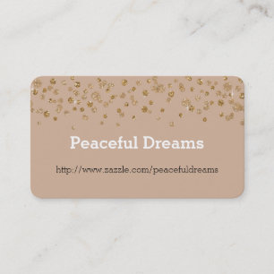 Gold Confetti Glam Glitter Business Card