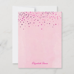 Gold Confetti Glitter Dots Invitation Stationery
