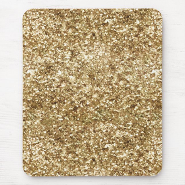 Gold Confetti Glitter Mouse Mat (Front)
