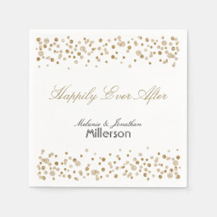 Gold Confetti Glitter Napkin