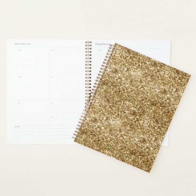 Gold Confetti Glitter Planner (Display)