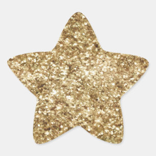 Gold Confetti Glitter Star Sticker