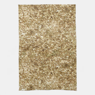 Gold Confetti Glitter Tea Towel