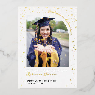 Gold Confetti Graduation Party