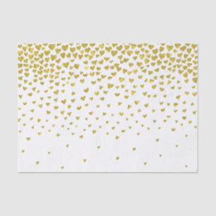 Gold Confetti Hearts Tissue Paper