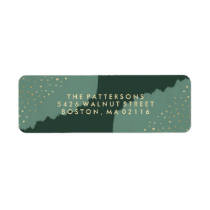 Gold Confetti Holiday Address Labels