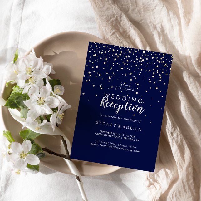Gold Confetti|Navy Wedding Reception Only Gold (Creator Uploaded)