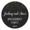 Gold Confetti on Black Engagement Party Envelope