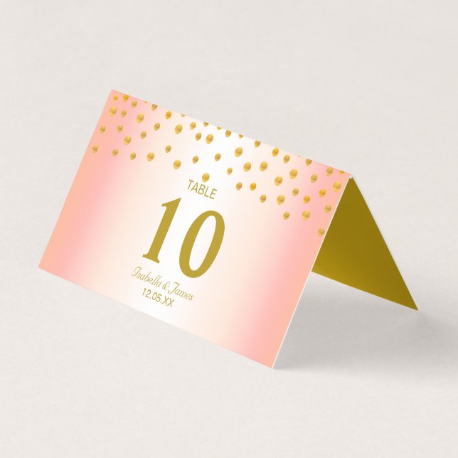 Gold Confetti on Rose Gold Wedding (Front)