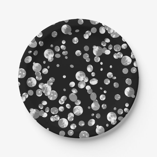 Gold confetti  paper plates (Front)