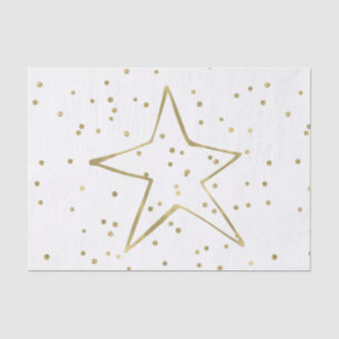 Gold Confetti Star Tissue Paper