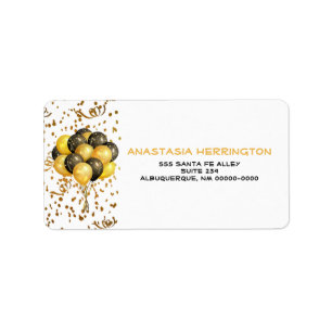 Gold Confetti Streamers Balloon Bundle Festive Label