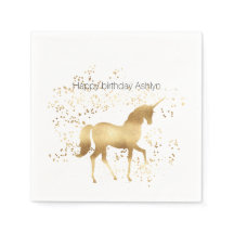 Gold Confetti Unicorn birthday