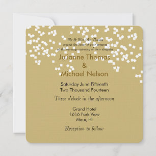 Gold Confetti Wedding Invitation