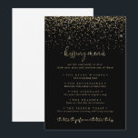 Gold Confetti Wedding Kissing Menu Game Card<br><div class="desc">This gold confetti wedding kissing menu game card is perfect for a rustic wedding reception. The simple and elegant design features sparkling gold confetti coupled with a stylish script typography.</div>