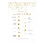Gold Confetti Wedding Timeline Sign